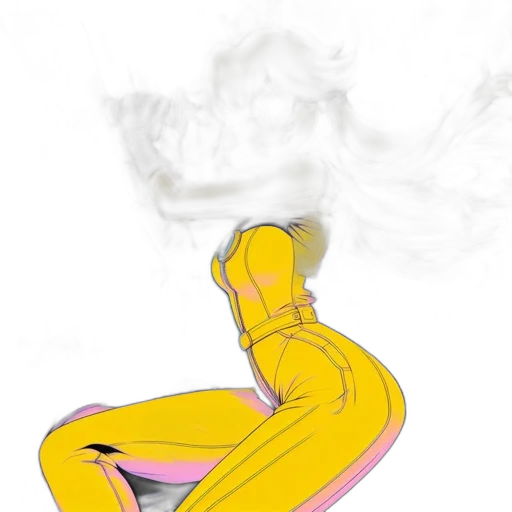 mask, dress, robot, shoes, concept art, cyberpunk, watercolor, vaporwave transparent PNG cut-out