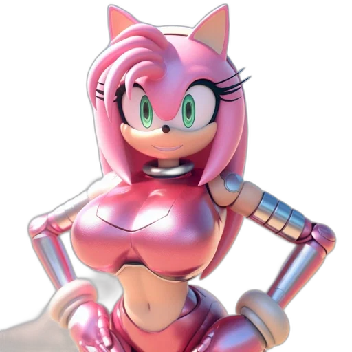 robot, dress, 3d render, concept art, pixel art, vaporwave, animated, feline transparent PNG cut-out