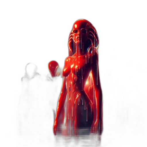 dress, bottle, creature, hair, concept art, 3d render, fantasy art, comic book art transparent PNG cut-out