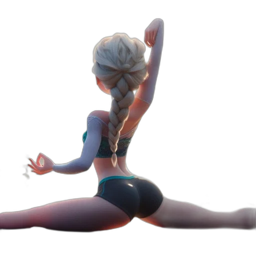 3d render, concept art, photorealistic, fantasy art, animated, female, does, split transparent PNG cut-out