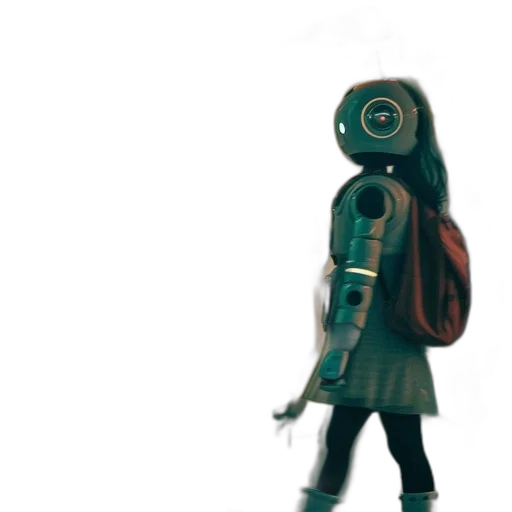 robot, jacket, mask, dress, concept art, 3d render, cyberpunk, outer space transparent PNG cut-out