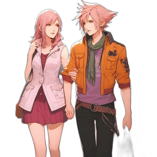 jacket, concept art, anime, pixel art, fantasy art, city street, fire, pastel transparent PNG cut-out