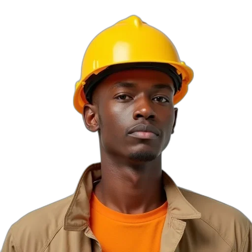 staff, hat, face, robot, photorealistic, 3d render, person, wearing transparent PNG cut-out