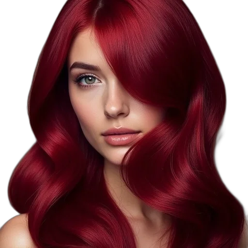 hair, crown, photorealistic, fantasy art, 3d render, cartoon, red, dark transparent PNG cut-out