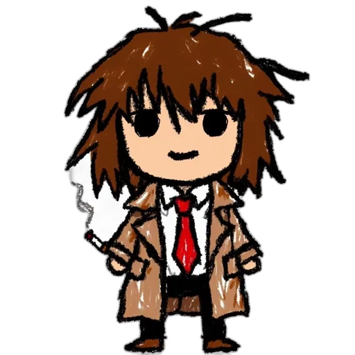 jacket, staff, animal, weapon, pixel art, cartoon, anime, concept art transparent PNG cut-out