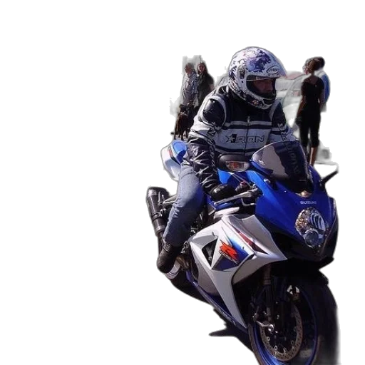 concept art, photorealistic, motorcyclists, ride, down, street, front, building transparent PNG cut-out