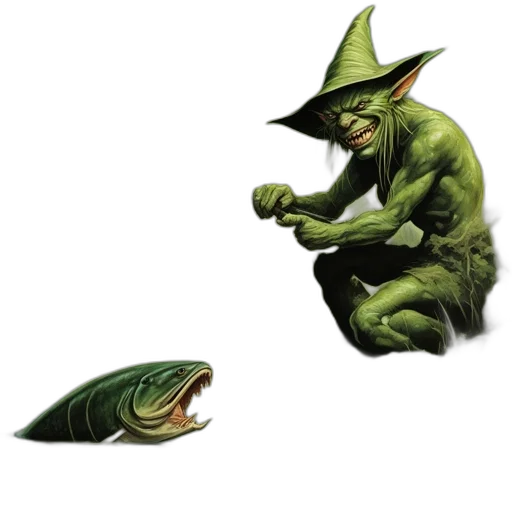 creature, staff, animal, hat, concept art, comic book art, fantasy art, pixel art transparent PNG cut-out