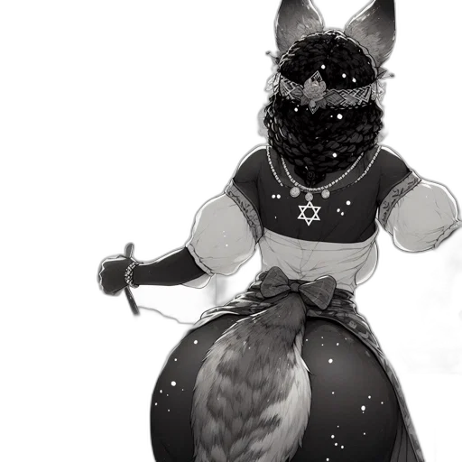 staff, mask, dress, animal, fantasy art, concept art, cyberpunk, comic book art transparent PNG cut-out