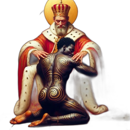 crown, concept art, 3d render, pixel art, fantasy art, king, sits, throne transparent PNG cut-out