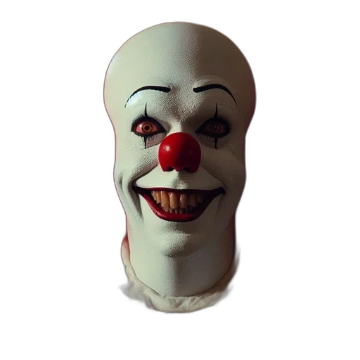 mask, face, creature, animal, 3d render, photorealistic, concept art, clown transparent PNG cut-out