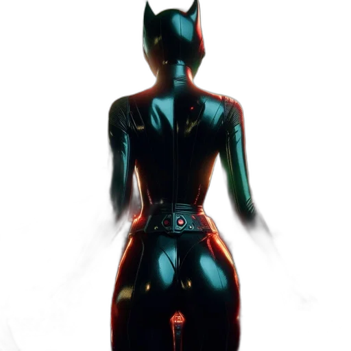 dress, mask, robot, staff, concept art, cyberpunk, comic book art, 3d render transparent PNG cut-out