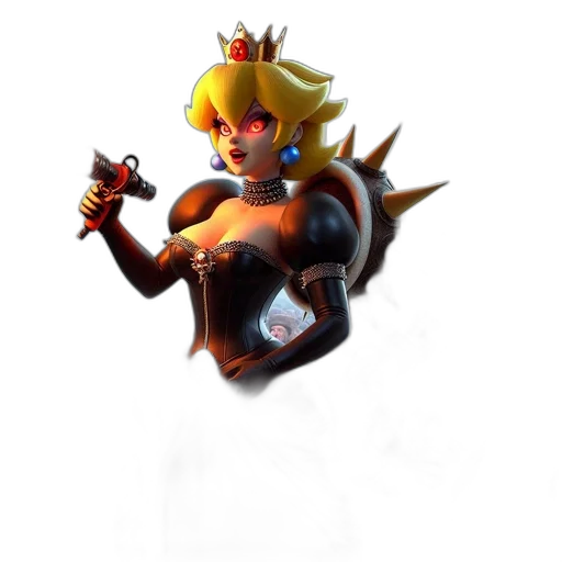 crown, weapon, staff, robot, concept art, 3d render, fantasy art, pixel art transparent PNG cut-out