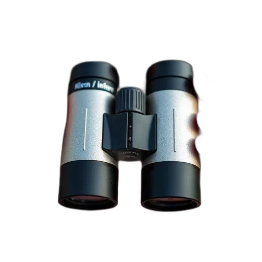 bottle, jewelry, 3d render, pair, silver, binoculars, black, lenses transparent PNG cut-out