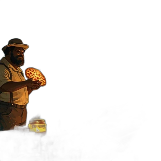 hat, food, bottle, staff, concept art, 3d render, pixel art, fantasy art transparent PNG cut-out