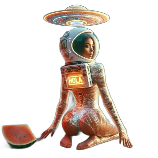 robot, dress, staff, creature, concept art, 3d render, fantasy art, pixel art transparent PNG cut-out