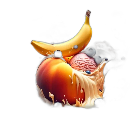 food, animal, crown, photorealistic, concept art, 3d render, pixel art, peach transparent PNG cut-out