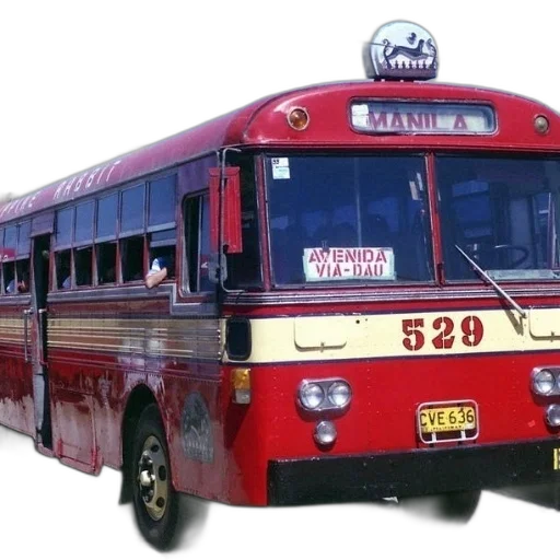 3d render, photorealistic, concept art, red, bus, number, 529, parked transparent PNG cut-out