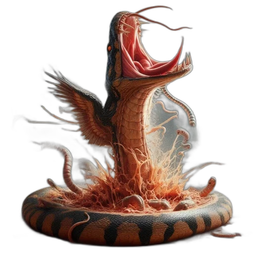 dragon, creature, animal, staff, concept art, fantasy art, 3d render, photorealistic transparent PNG cut-out