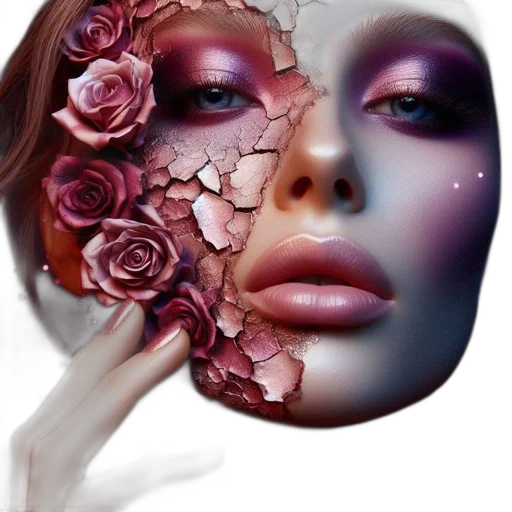 mask, face, jewelry, crown, photorealistic, fantasy art, concept art, 3d render transparent PNG cut-out