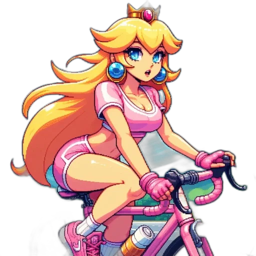 dress, weapon, pixel art, concept art, vaporwave, cartoon, neon, pastel transparent PNG cut-out