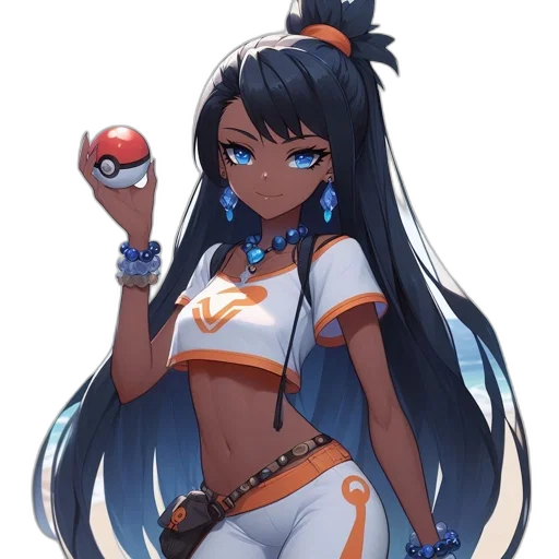 staff, dress, weapon, anime, concept art, pixel art, fantasy art, blue transparent PNG cut-out