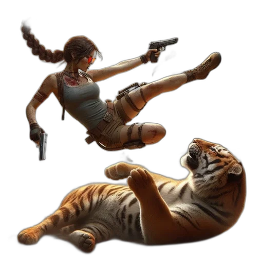 animal, weapon, concept art, fantasy art, pixel art, comic book art, female, warrior transparent PNG cut-out