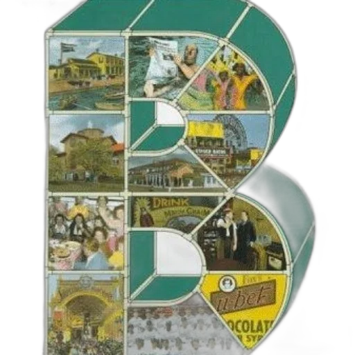 jewelry, city street, collage, images, within, green, letter, frame transparent PNG cut-out