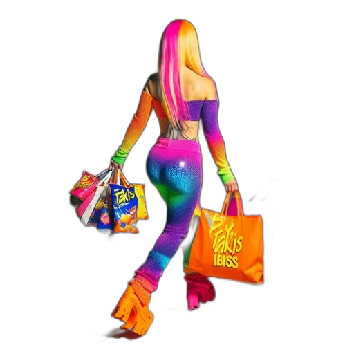 dress, concept art, 3d render, vaporwave, fantasy art, neon lights, neon, colorful transparent PNG cut-out