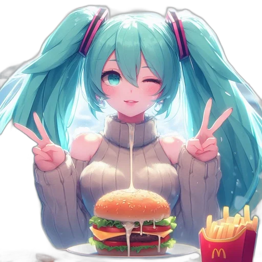 food, robot, creature, animal, anime, vaporwave, pixel art, 3d render transparent PNG cut-out