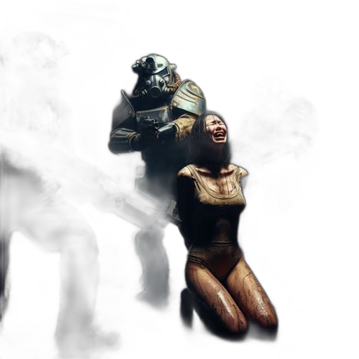 mask, creature, robot, concept art, fantasy art, comic book art, cyberpunk, fog transparent PNG cut-out