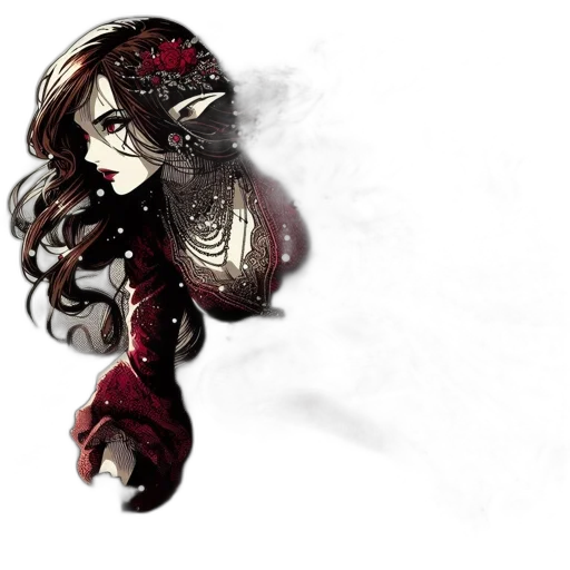 mask, jewelry, fantasy art, concept art, pixel art, comic book art, red, dark transparent PNG cut-out
