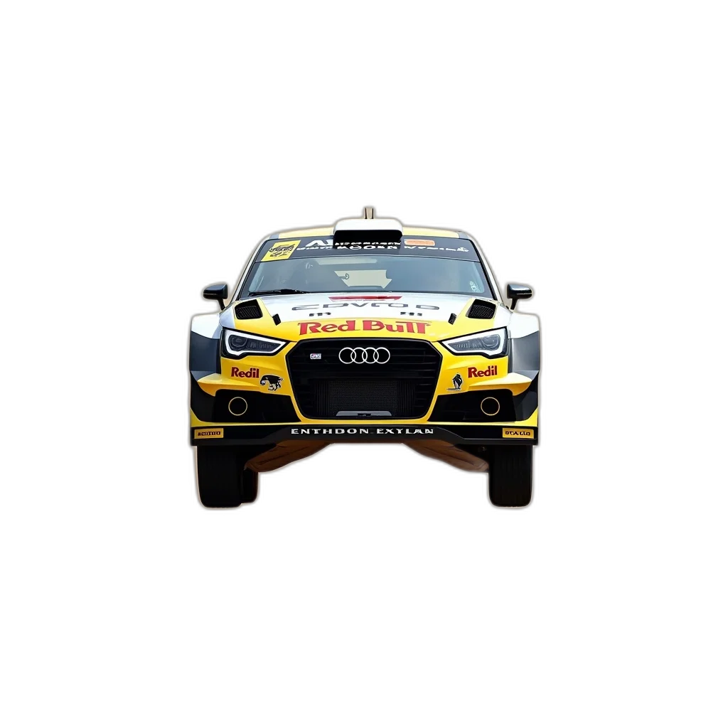 car, 3d render, photorealistic, pixel art, concept art, rally, airborne, kicking transparent PNG cut-out