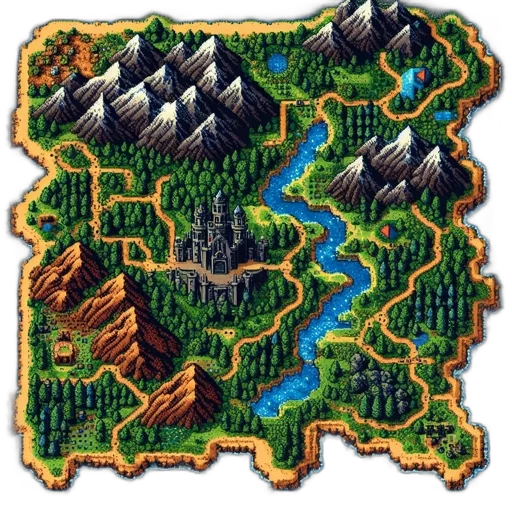 dragon, jewelry, pixel art, concept art, fantasy art, 3d render, forest, fog transparent PNG cut-out