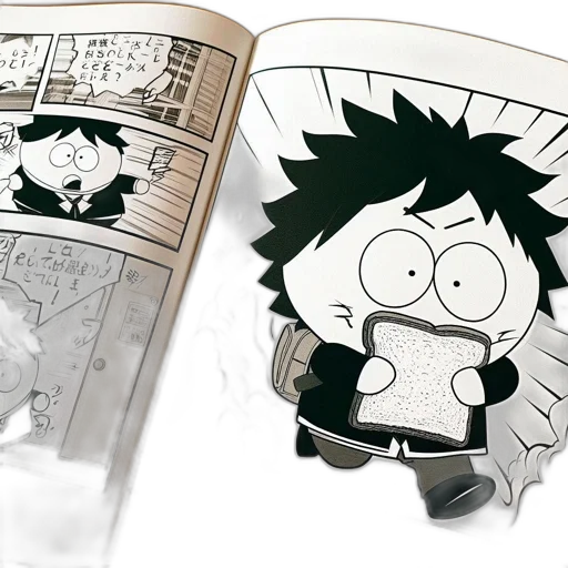 crown, concept art, cartoon, comic book art, underwater, paneled, page, manga transparent PNG cut-out