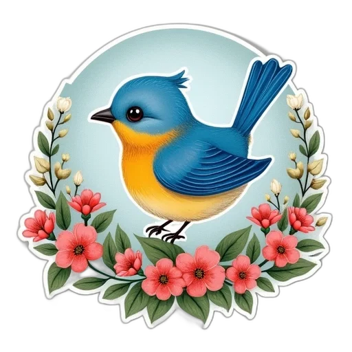 photorealistic, cutest, bluebird, world transparent PNG cut-out