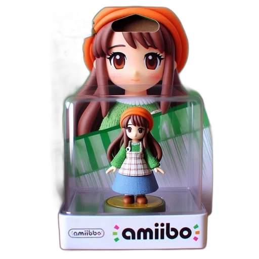 3d render, anime, concept art, celia, amiibo, harvest, moon, shown transparent PNG cut-out
