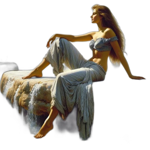 furniture, dress, jewelry, fantasy art, photorealistic, concept art, oil painting, night transparent PNG cut-out