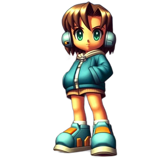 jacket, robot, staff, weapon transparent PNG cut-out