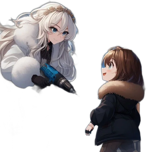 weapon, staff, sword, jacket, concept art, anime, pixel art, fantasy art transparent PNG cut-out