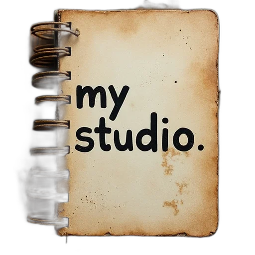 staff, 3d render, photorealistic, concept art, word, studio, journal, cover transparent PNG cut-out