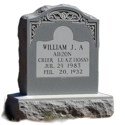 photorealistic, william, benton, county, arkansas, picture, gravestone transparent PNG cut-out