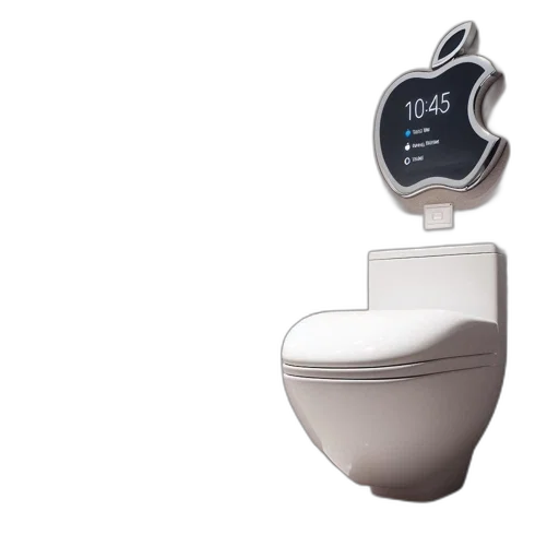 inside, modern, bathroom, futuristic, white, toilet, featuring, iconic transparent PNG cut-out