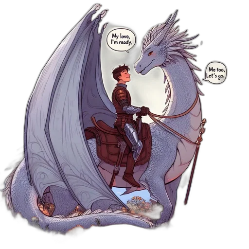 dragon, concept art, fantasy art, comic book art, pixel art, young, possibly, knightly transparent PNG cut-out