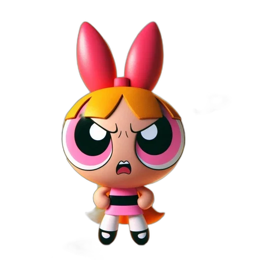dress, staff, animal, face, 3d render, cartoon, concept art, pixel art transparent PNG cut-out