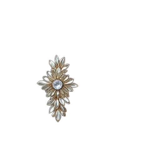jewelry, crown, flower, staff, 3d render, earrings, floral, motifs transparent PNG cut-out