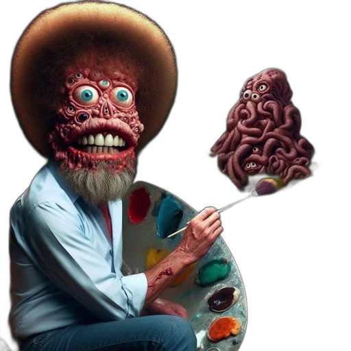 creature, food, mask, face, concept art, photorealistic, 3d render, fantasy art transparent PNG cut-out