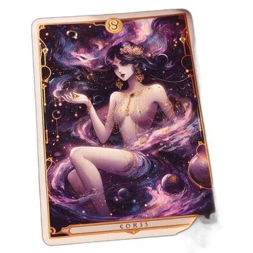 jewelry, fantasy art, concept art, outer space, elaborate, tarot, card, featuring transparent PNG cut-out
