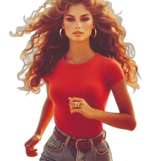 hair, jewelry, dress, photorealistic, fantasy art, concept art, comic book art, red transparent PNG cut-out