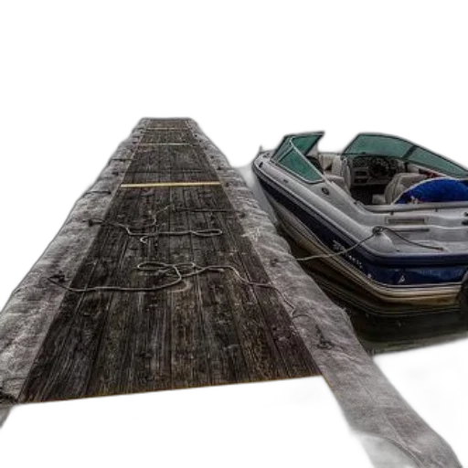car, 3d render, concept art, serene, dock, scene, boat, tied transparent PNG cut-out