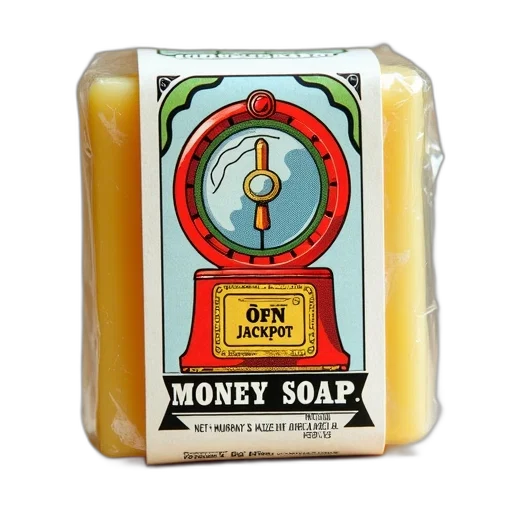 vintage-style, soap, packaging, colorful, illustration, bubble, machine, features transparent PNG cut-out